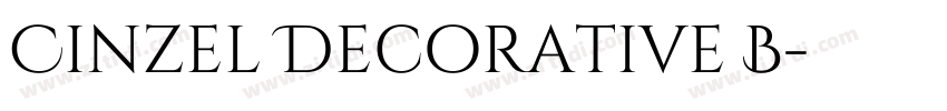 Cinzel Decorative B字体转换